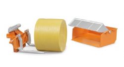 BRUDER - CAISSE DE CHARGEMENT AVEC ACCESSOIRES DE FOURCHES POUR TRACTEURS #02353 (0825)
